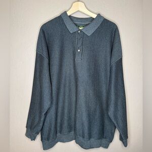 Knights of the Round Table Men's Gray Long Sleeve Henley Size 3XL Cozy Comfort